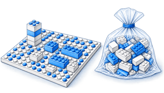 lego board + bag light